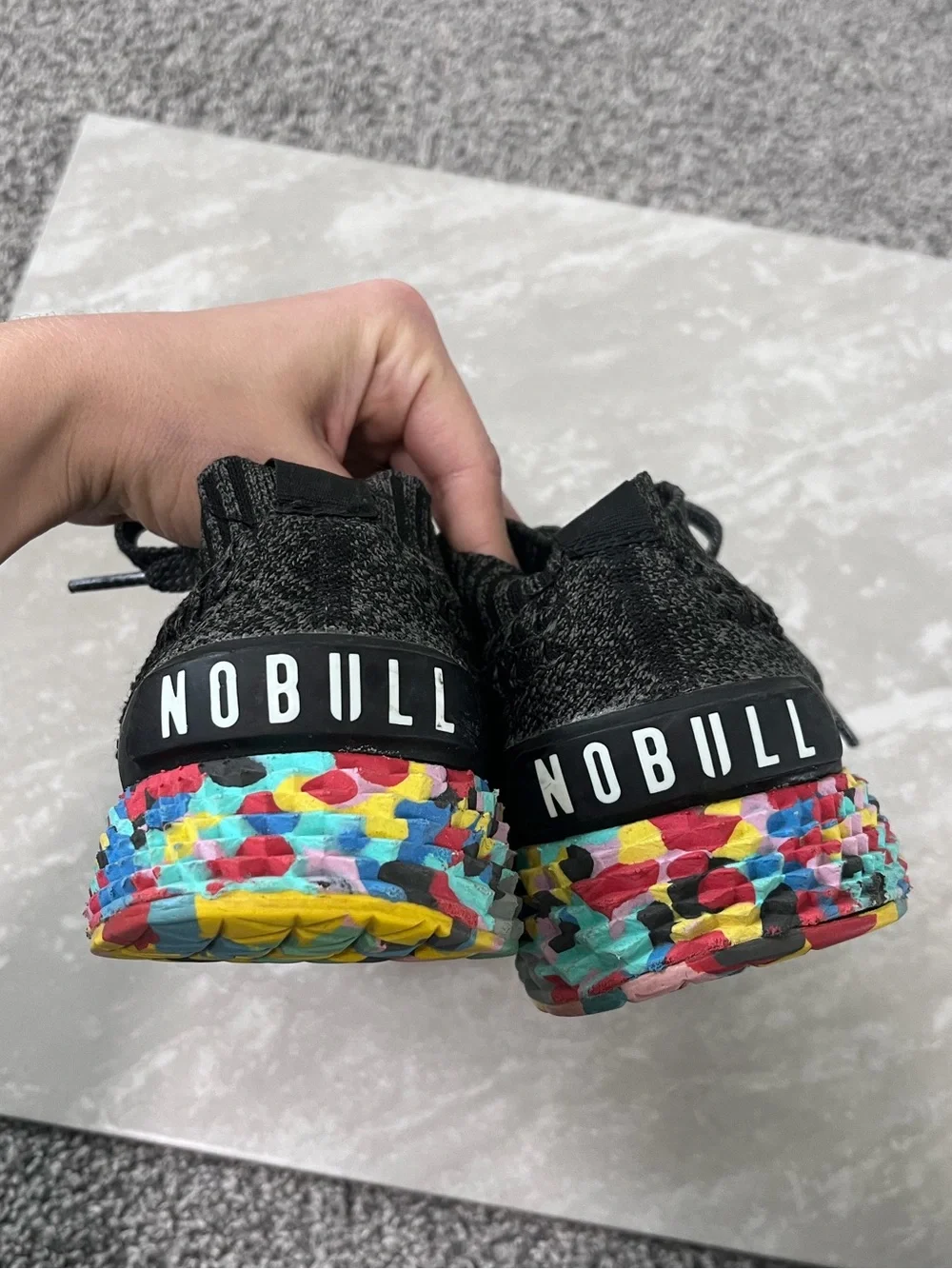 Nobull Allday Knit on Black Wild- Size 9.5 women